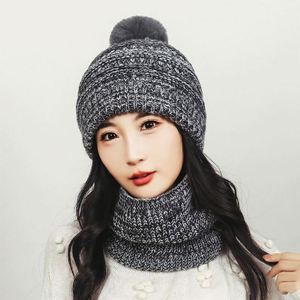 Fashion Winter Beanie Scarf Set Soft Knit Hat Warm <b>Neck</b> <b>Warmer</b> Thick Knitted Scarves for Women - Product Image 2