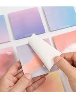 Notas Adhesivas de Alta Gama con Diseño Etéreo, Fuerte Adhesión, Perfectas para Mensajes Estudiantiles; Diseño Degradado Inspirado en Instagram, Estilo Salado y Moderno