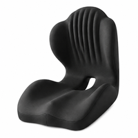 Coussin de siège ergonomique en mousse à mémoire de forme et support dorsal pour soulager le coccyx et le bas du dos