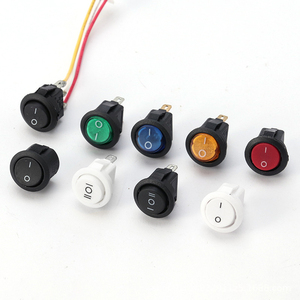 Mini 3 Pin Electrical Round Type Rocker <b>Switch</b> 3A 250VAC 6A 125VAC ON-OFF 16mm - Product Image 6