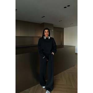 Black Hooded <b>Tracksuit</b> Vintage Sportswear for Autumn/Winter Breathable Lightweight Plus Size Printed Logo Solid Vintage Style - Product Image 4