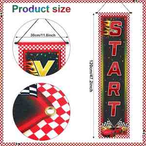 Banderas a Cuadros de Poliéster Personalizadas de 3 Piezas para Carreras - Secado Rápido y Antiarrugas para Eventos de Carreras de Autos, Fiestas y Escuelas - Product Image 2