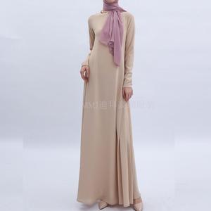 CCY Malasia Dubai árabe Oriente Medio étnico mujeres estilo Color sólido vestido Arba Abayas vestido largo musulmán modesto túnica Abaya - Product Image 3