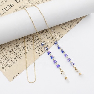 Chaîne de <span class=keywords><strong>lunettes</strong></span> en cristal brillant pour <span class=keywords><strong>bijoux</strong></span> fantaisie, <span class=keywords><strong>cordon</strong></span> de maintien pour <span class=keywords><strong>lunettes</strong></span> - Product Image 4