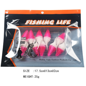 เหยื่อตกปลารูปกุ้งแบบนิ่ม 5 ซม. 1.7 กรัม แบบ Texas Leadless Rig สำหรับตกปลาแบส 10 ชิ้น - Product Image 3