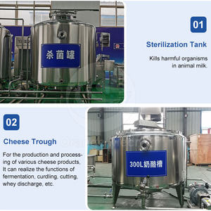 ORME 200l <span class=keywords><strong>Halloumi</strong></span> Dairy Cheese Vat Mozarella Process Line Máquina para hacer queso de cabra a la venta - Product Image 5