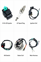 Kit d'allumage complet en plastique avec bobine CDI, faisceau de câblage, interrupteur d'arrêt et prise pour Z50 ST50 Monkey 50-110cc pour VTT à démarrage au pied OEM