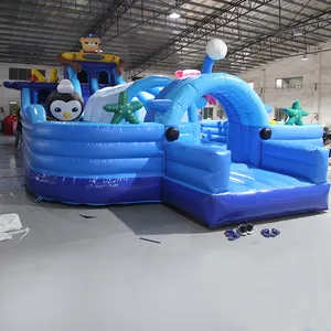 Bán Phổ Biến Ngoài Trời Chủ Đề Đại Dương Inflatable Lâu Đài Bouncy Nhảy Vui Chơi Giải Trí Công Viên Thiết Bị Inflatable Bouncer Trượt Cho Trẻ Em