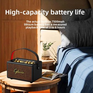 Altavoz Karaoke Inalámbrico Retro Portátil para el Hogar y Exteriores con Micrófono, <span class=keywords><strong>Radio</strong></span> FM, Multifunción, Caja de Sonido de Regalo - Product Image 5
