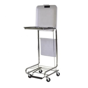 Hepo LQX100012-18 rác chủ khung kim loại thép cản trở đứng nhiệm vụ nặng nề rác giỏ hàng công suất lớn giặt y tế xe đẩy - Product Image 4