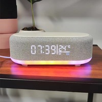 6-in-1 15W snellader QC3.0 LED nachtlampje temperatuur tijd wekker bureau draadloos opladen voor smartwatch & oordopjes