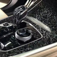 WRAPMASTER 1.52*15m TPU Brillante, Vinilo Adhesivo para Automóviles con Diseño de Fibra de Carbono Forjado, Película Protectora de Pintura TPU Elástica para Envolver Automóviles