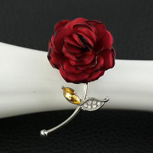 Broche en métal de style coréen et japonais pour femme, motif rose <span class=keywords><strong>Mori</strong></span>, épinglette artistique pour pull, accessoire pour robe de soirée et de mariage toutes saisons - Product Image 1