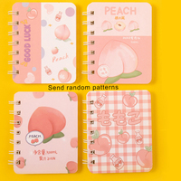 Petit carnet de notes à spirale de poche A7, mignon, papeterie, couverture rigide, dessin animé, quotidien, école, bureau, étude