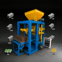 Machine à fabriquer des blocs par vibration hydraulique QT4-26 pour briques creuses en ciment et pavés