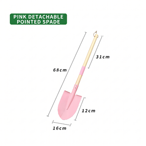 PINSHUN พลั่วขนาดเล็กสำหรับเด็กอนุบาล สีชมพูเบจ สำหรับขุดทราย ชายหาด ของเล่นกลางแจ้ง ของเล่นขุดดิน ของเล่นทำสวน - Product Image 6