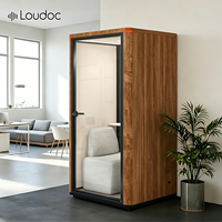 Cabine téléphonique acoustique préfabriquée insonorisée, poste de travail individuel silencieux avec ventilation, STC 35dB+, certifiée CE, pour hôtels et entrepôts