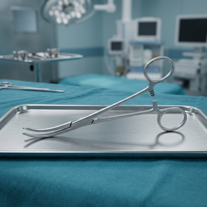 Pince hémostatique Dandy à dents de rat 1x2, courbée latéralement, instrument chirurgical manuel certifié CE Classe I - Product Image 2