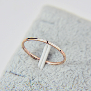 Placcato in oro rosa 1mm Set minimo anello Midi in acciaio inox nocche gioielli per le donne per feste e anniversari - Product Image 3