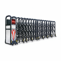 Porte coulissante électrique télescopique en alliage d'aluminium personnalisée, portail rétractable automatique pour allée principale, conception pour écoles et hôtels