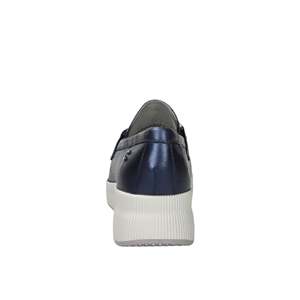 Mocassini Cinzia Soft da donna in pelle blu, slip-on, comodi. - Product Image 3