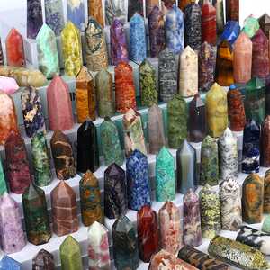 Chuse bán buôn đánh bóng đầy màu sắc pha lê tháp số lượng lớn tinh thể điểm cho trang trí - Product Image 2