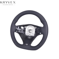 Kryvex pour F30/F32/F10/F20/F07/F01/E46/E60/E90/E92 Volant sport en alliage cuir fibre de carbone 35mm Grip
