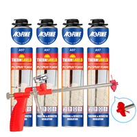 Mousse PU en spray de qualité professionnelle, mousse expansive d'étanchéité, mousse de polyuréthane haute densité pour le remplissage des murs