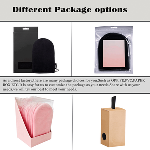 Ensemble de 4 pièces en velours brun naturel pour <span class=keywords><strong>autobronzant</strong></span> corporel, applicateur dorsal, <span class=keywords><strong>gant</strong></span> exfoliant, applicateur dorsal pour <span class=keywords><strong>autobronzant</strong></span>, ensemble de mitaines bronzantes - Product Image 5