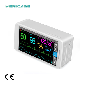 Vericare 동물용 활력징후 모니터 JM-5, 5.5인치 터치스크린, 체온(TEMP), 산소포화도(SPO2), 비침습혈압(NIBP), 심전도(ECG), 맥박수(PR) 측정 휴대용 소동물 병원 클리닉 장비 - Product Image 1