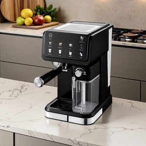 Machine à expresso domestique, pompe 20 bars, haute pression, mousseur automatique, écran tactile LCD intelligent, machine à café intégrée, barista - Product Image 1