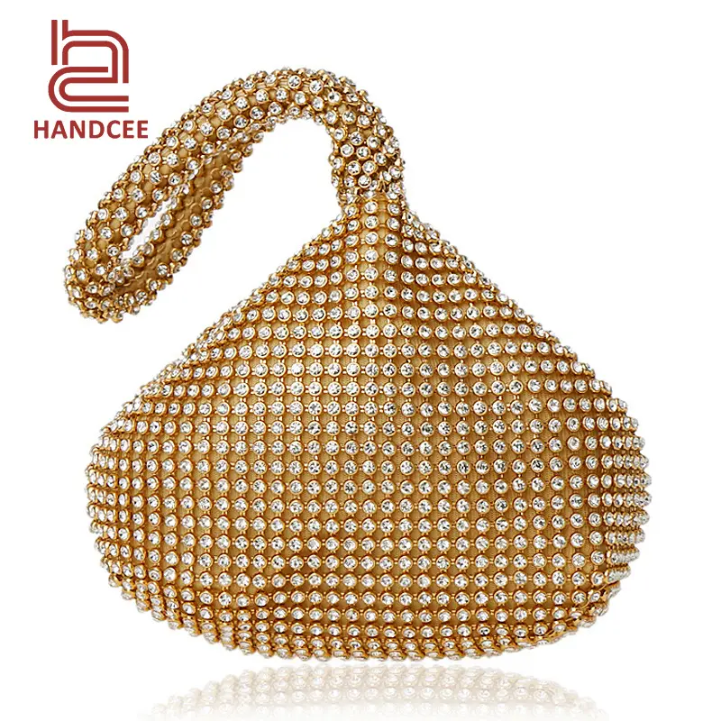 Sparkle metal evening clutch for women high quality clutches customize luxury dinner bag diamond crossbody bag rhinestone bags