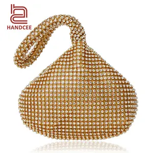 Sparkle metal evening clutch for women high quality clutches customize luxury dinner bag diamond crossbody bag rhinestone bags