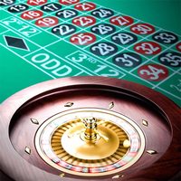 Roulette en acajou artisanale avec disposition double zéro, ensemble professionnel de roulette en bois avec 2 billes en céramique