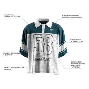 Maillot de football américain rétro pour homme, col polo, tissu de qualité supérieure pour les fans et les compétitions - Product Image 6
