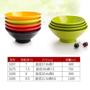 Bol coloré en mélamine A5, bol commercial pour hot pot, grand bol, bol pour restaurant de nouilles, bol en plastique imitation porcelaine pour nouilles de Chongqing - Product Image 3