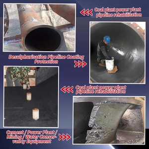 Revêtement protecteur anti-usure à fort impact en céramique époxy à particules grossières 10 kg Pompe Valve Liner Chute Hopper pour la construction Gris - Product Image 4