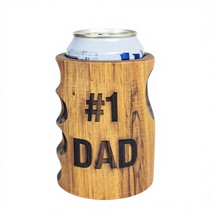 Portabottiglie in Legno # 1 Portabevande portatile isolato per lattine Dad - Product Image 1
