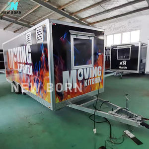 Carrito de aperitivos para perritos calientes móvil personalizado, camión de comida con pollo frito, pizzería, cocina totalmente equipada, remolque de concesión a la venta, barato - Product Image 5