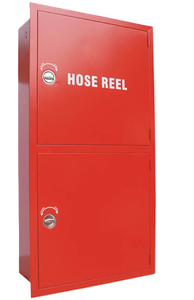 Armoire murale en acier rouge pour enrouleur de tuyau, pour usage résidentiel et professionnel, avec protection incendie classe A à base de mousse aqueuse - Product Image 2