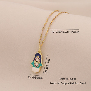 Collana con Ciondolo Occhio del Diavolo 2026, Placcata Oro con Zirconi e Smalto, Charm Occhio Malvagio per Gioielli da Ragazza - Product Image 5