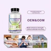 Capsules d'Ashwagandha HDK OEM ODM pour le soulagement du stress, l'équilibre de l'humeur et le soutien énergétique, complément alimentaire à base de plantes en capsules, vente en gros, marque privée