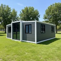 Maison mobile préfabriquée de luxe extensible, couleur personnalisée, 40Ft 20Ft 30Ft, avec serre intégrée, 2 3 4 chambres, appartement, hôtel, moderne