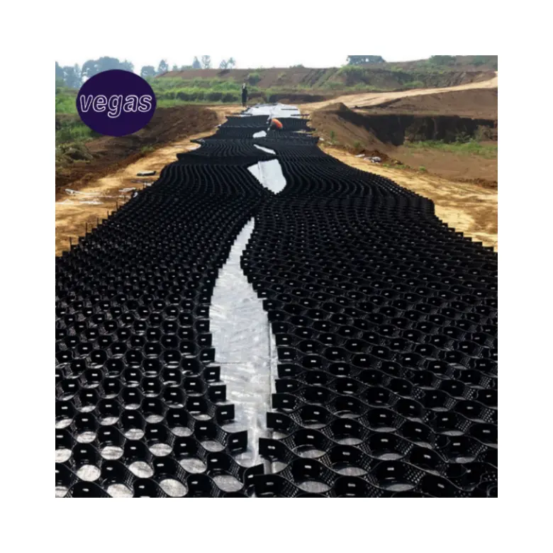 วัสดุก่อสร้างถนน Geocell hdpe geocell ทางเข้าถนนชั้นใต้ดินผู้ผลิต hdpe geocell ในราคาต่ํา