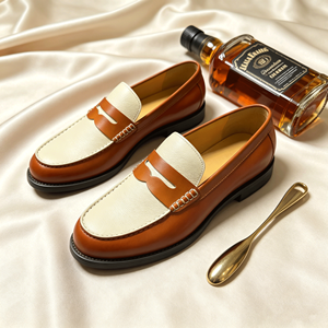 Zapatos <span class=keywords><strong>Mocasines</strong></span> de Cuero para Hombre, Estilo 2026, Hechos a Mano, Casuales, de Vestir, de Alta Gama, Transpirables, para <span class=keywords><strong>Caballero</strong></span> - Product Image 1