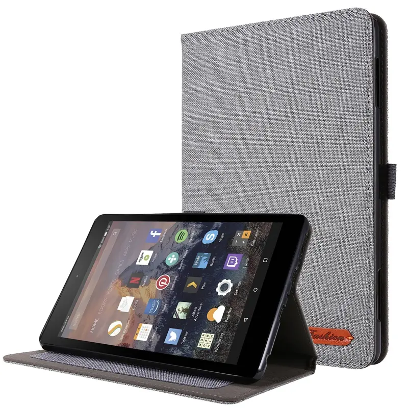 For Amazon Kindle Fire HD 10 Plus 2021 Case Book Style PU Leather Tri-flold Tablet PC Cover for Kindle Fire HD 10 20211