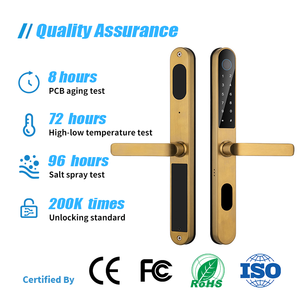 Connectivité WiFi 304 corps en acier inoxydable <span class=keywords><strong>extérieur</strong></span> étanche <span class=keywords><strong>serrure</strong></span> intelligente prend en charge carte IC empreinte digitale déverrouillage pour nuage en bois - Product Image 4