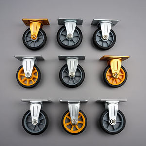 Classic High-Grade Steel Industrial <b>Wheels</b> Set Of <b>4</b> With Wrench Floor Protection And Anti-Skid Texture For Industrial <b>Trolley</b> - Product Image 5