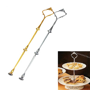 Espositore per Dessert in Metallo Personalizzato a 3 Livelli, Vassoio a 2 Piani per Torte, Snack, Scones, Cracker, Frutta, Antipasti, <span class=keywords><strong>Pasticceria</strong></span> per Matrimoni - Product Image 2