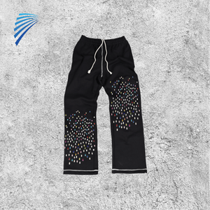 Pantalones para correr transpirables antibolitas transpirables de cintura media de mezclilla vintage de moda para hombre - Product Image 1